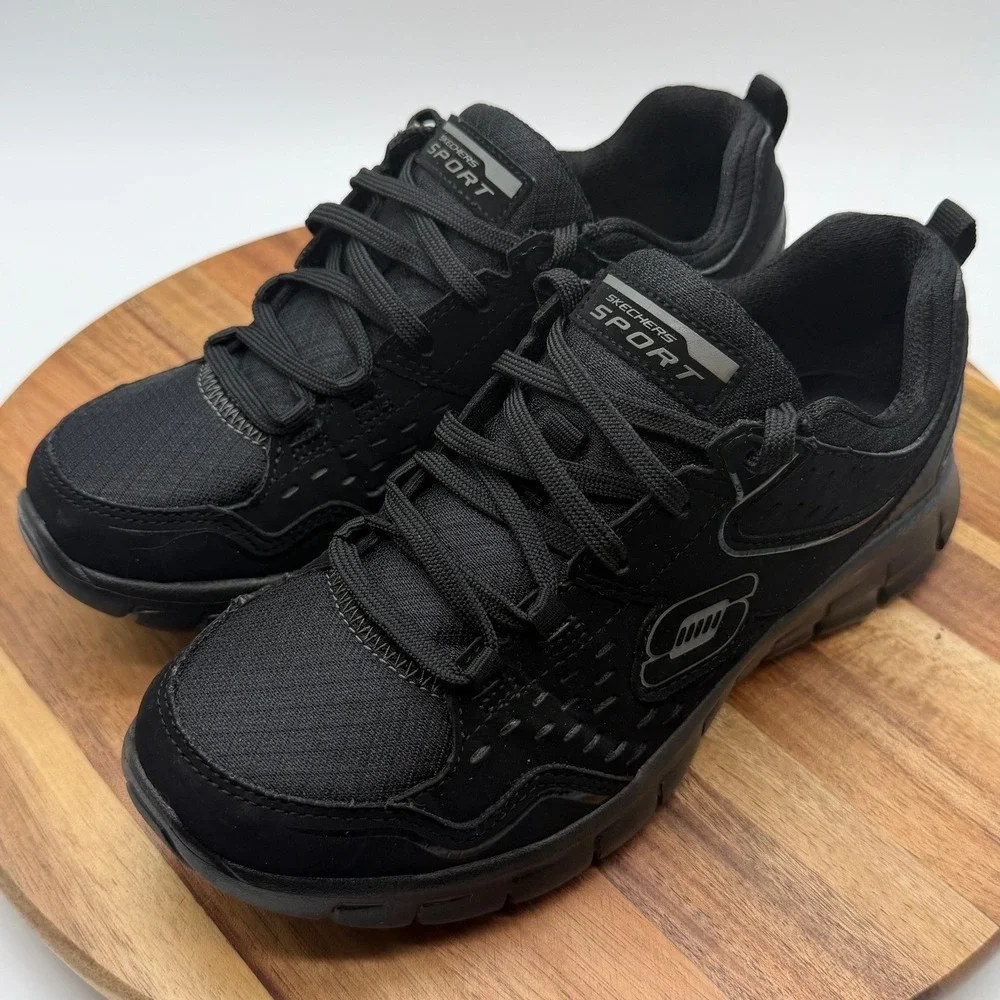 Skechers Sport Flex Sole Women's Size 5 1/2 Black Memory Foam Sneakers 0582